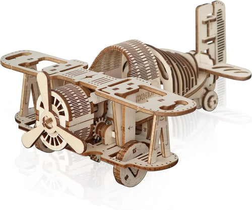 3D Wooden Fighter Plane Puzzle DIY Model Kit for Adults, Easy Build, Gift