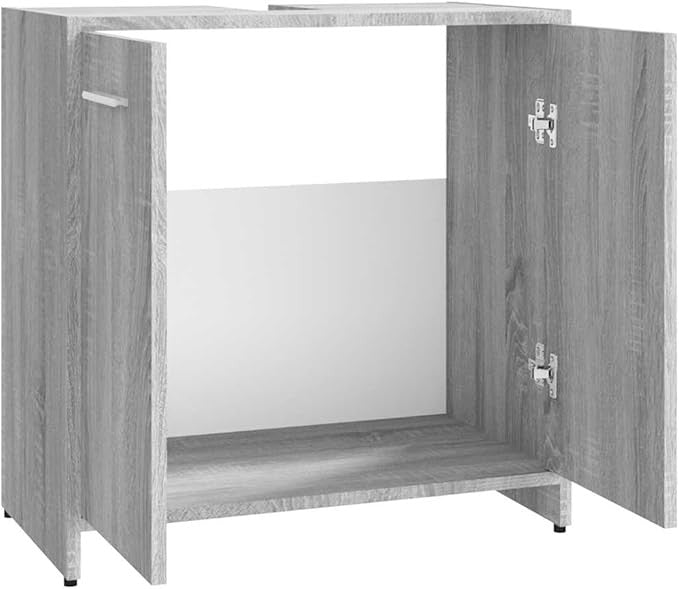 Bathroom Cabinet - Modern Grey Sonoma Engineered Wood Bathroom