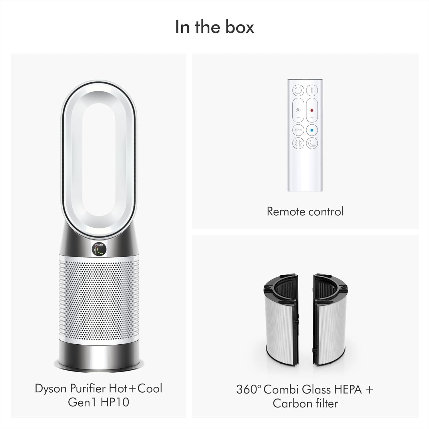 3-in-1 Air Purifier Heater Fan HEPA Carbon Auto Mode Hot Cool