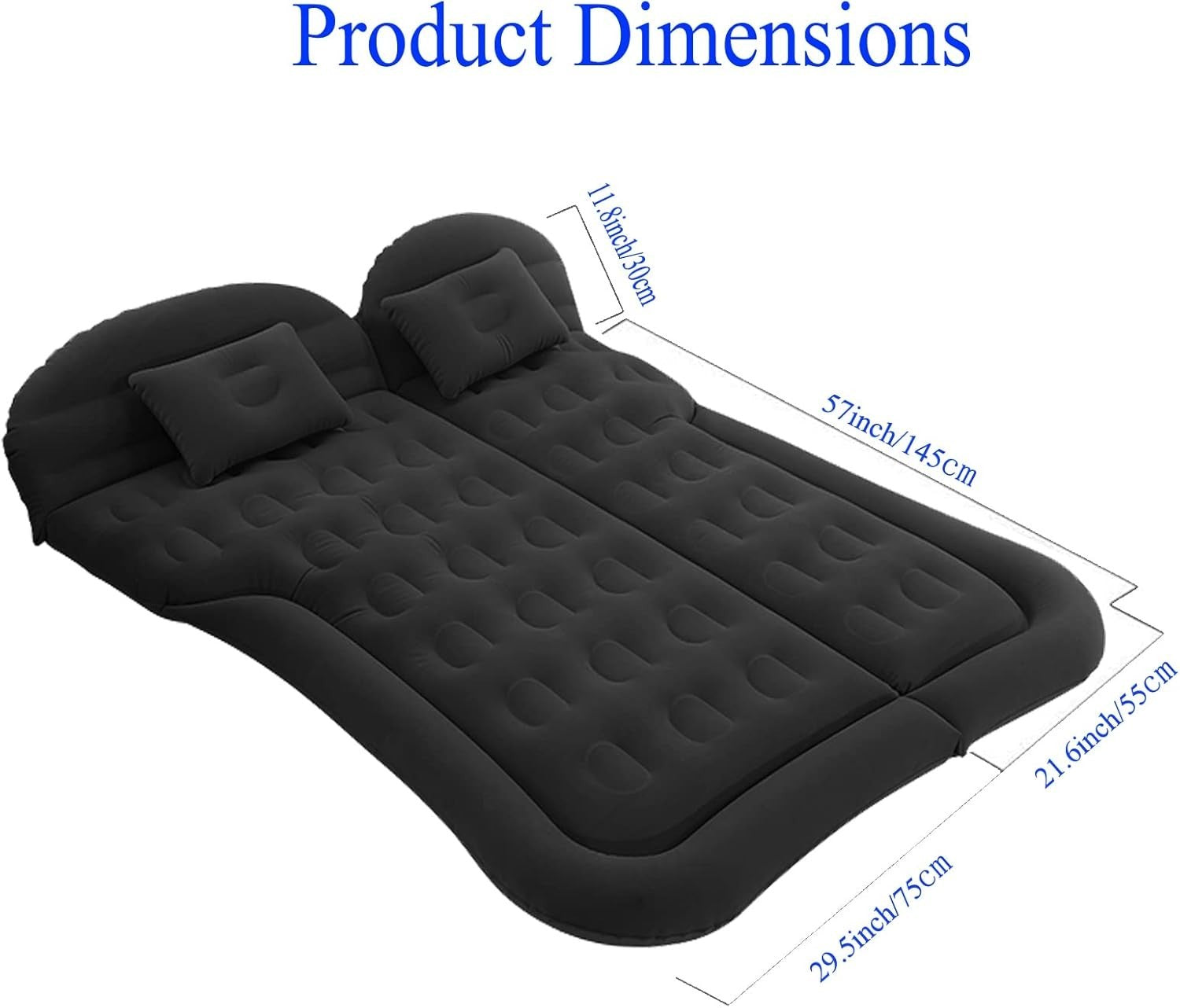 SUV Inflatable Air Mattress Car Bed Camping Cushion – Portable & Thick