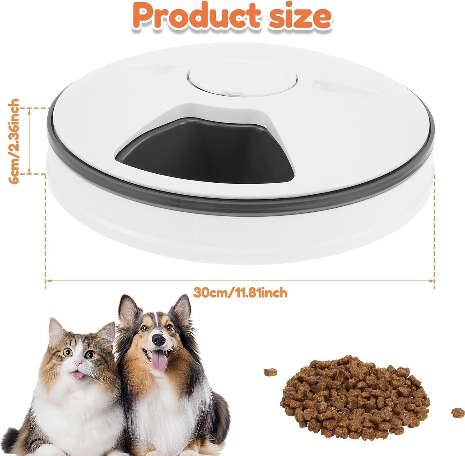 6 Meal Automatic Wet Food Pet Feeder Timer Battery Powered Dispenser