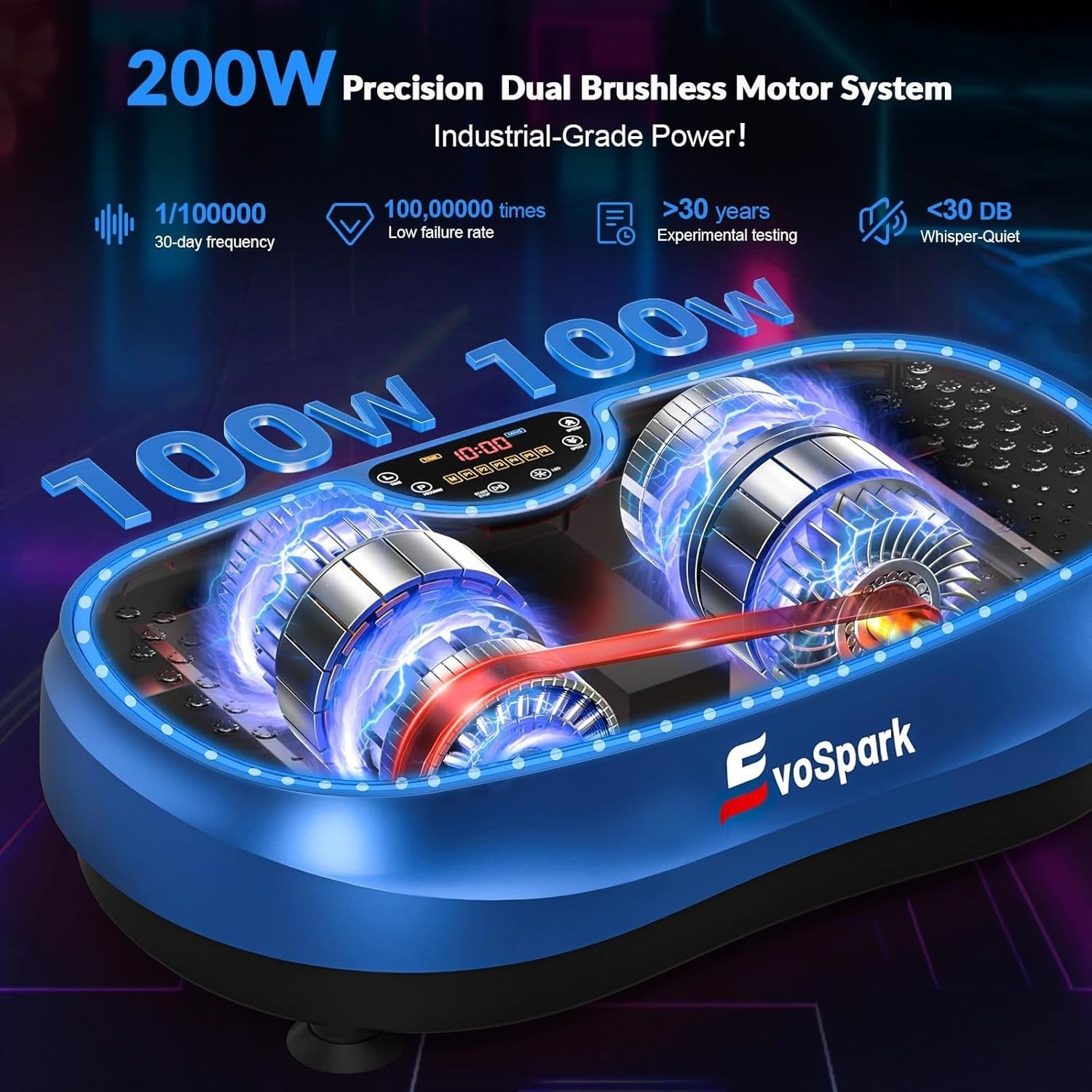 High Capacity 2D 3D Vibration Plate Dual Motor 199 Speed LED Platform