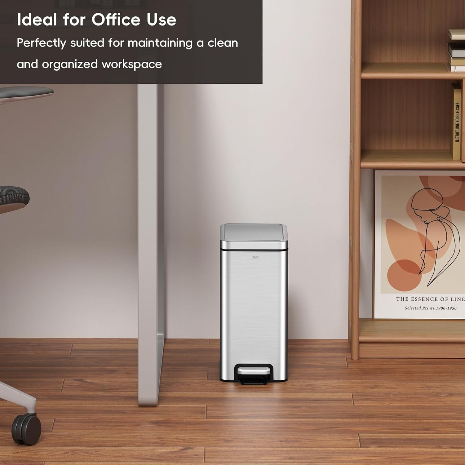 6L Slim Stainless Steel Pedal Bin – Fingerprint-Resistant Trash Can