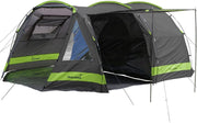 Anthracite/Green 4-Person Tunnel Family Camping Tent – Waterproof & Spacious