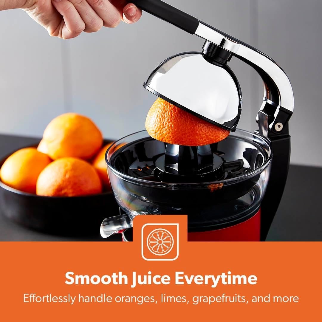 Electric Citrus Juicer 100W Quiet Motor 1.2L Jug Dual Cones Anti Drip