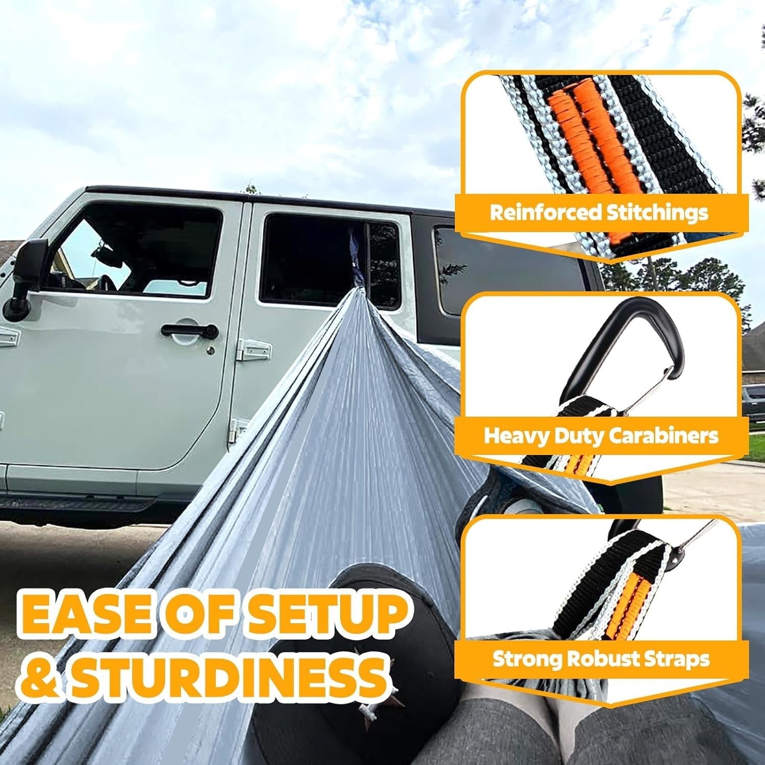 Ultra-Light Camping Hammock 300kg Load, Breathable Nylon, Quick-Dry, Outdoor