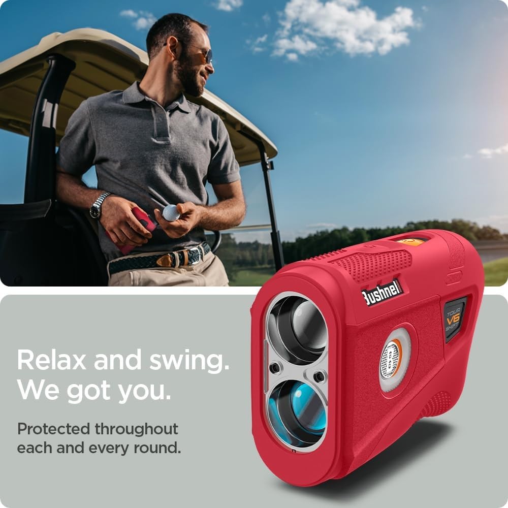Golf Rangefinder Silicone Case Shockproof Protective Cover Carry Sleeve Red