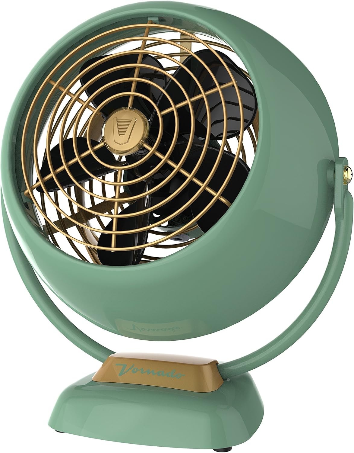 7" Vintage Metal Table Fan – 2-Speed Air Circulator Tilt Adjustable Green
