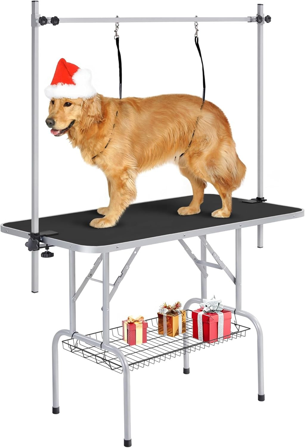 46" Dog Grooming Table Adjustable Height Heavy Duty Non Slip Arm Noose
