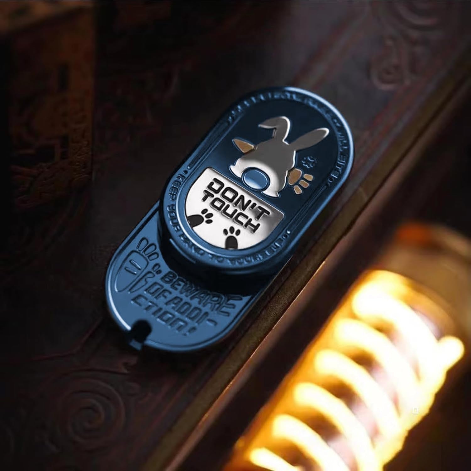 Blue Rabbit Metal Fidget Clicker Stainless Steel EDC Stress Toy