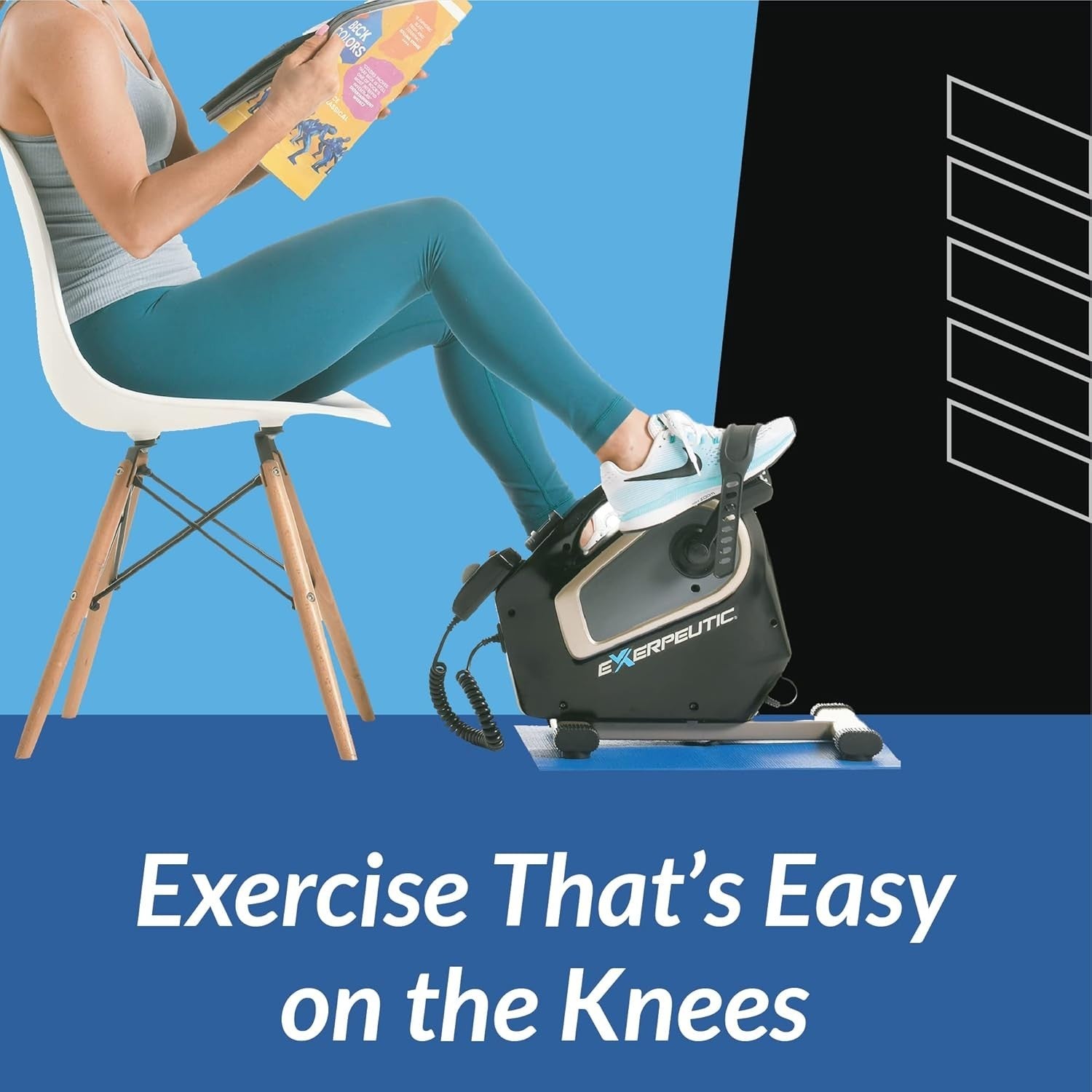 Motorised Under Desk Pedal Exerciser Electric Rehab Bike LCD Quiet