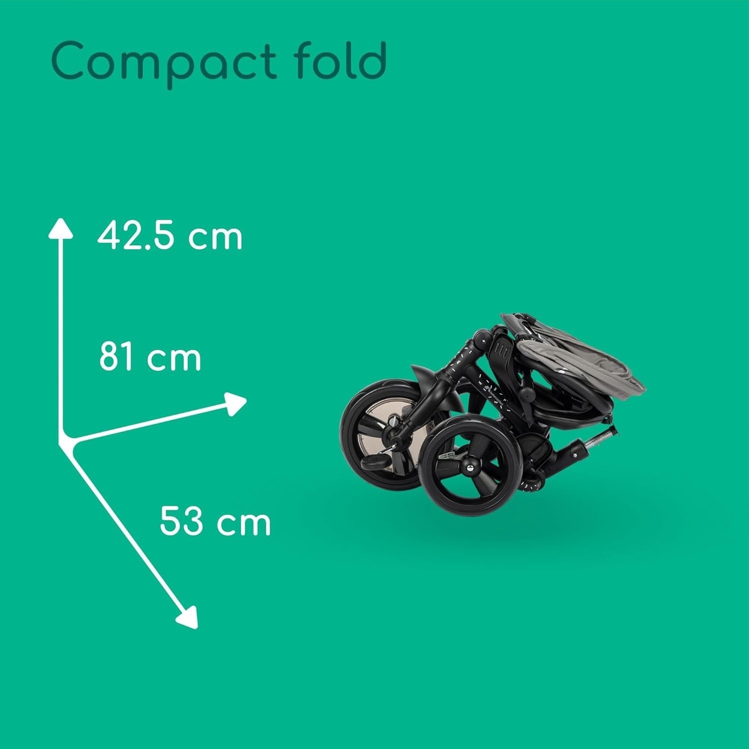 Foldable Baby Trike with Parent Handle Canopy 10M-4Y Toddler Bike
