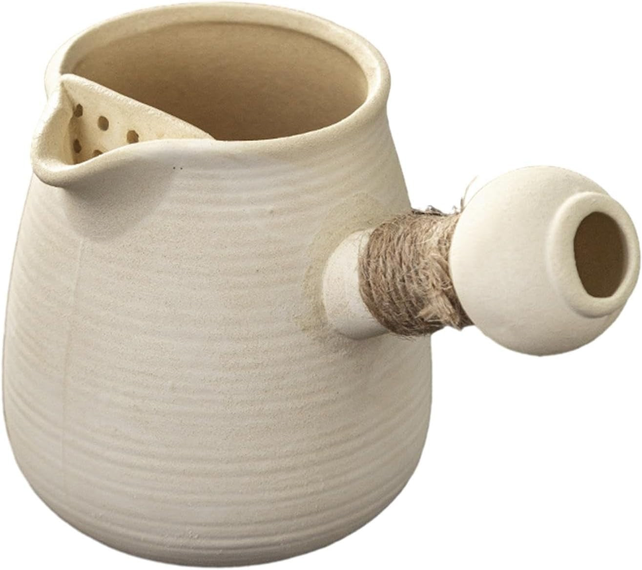 Porcelain Teapot with Side Handle Durable Tea Pot for Home Picnic
