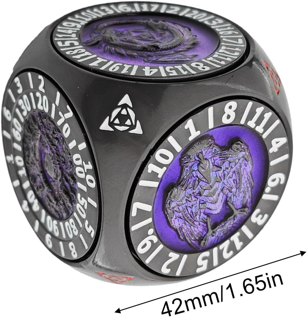 7in1 Spinner Dice Metal Fidget Geometric Rotating Game Toy