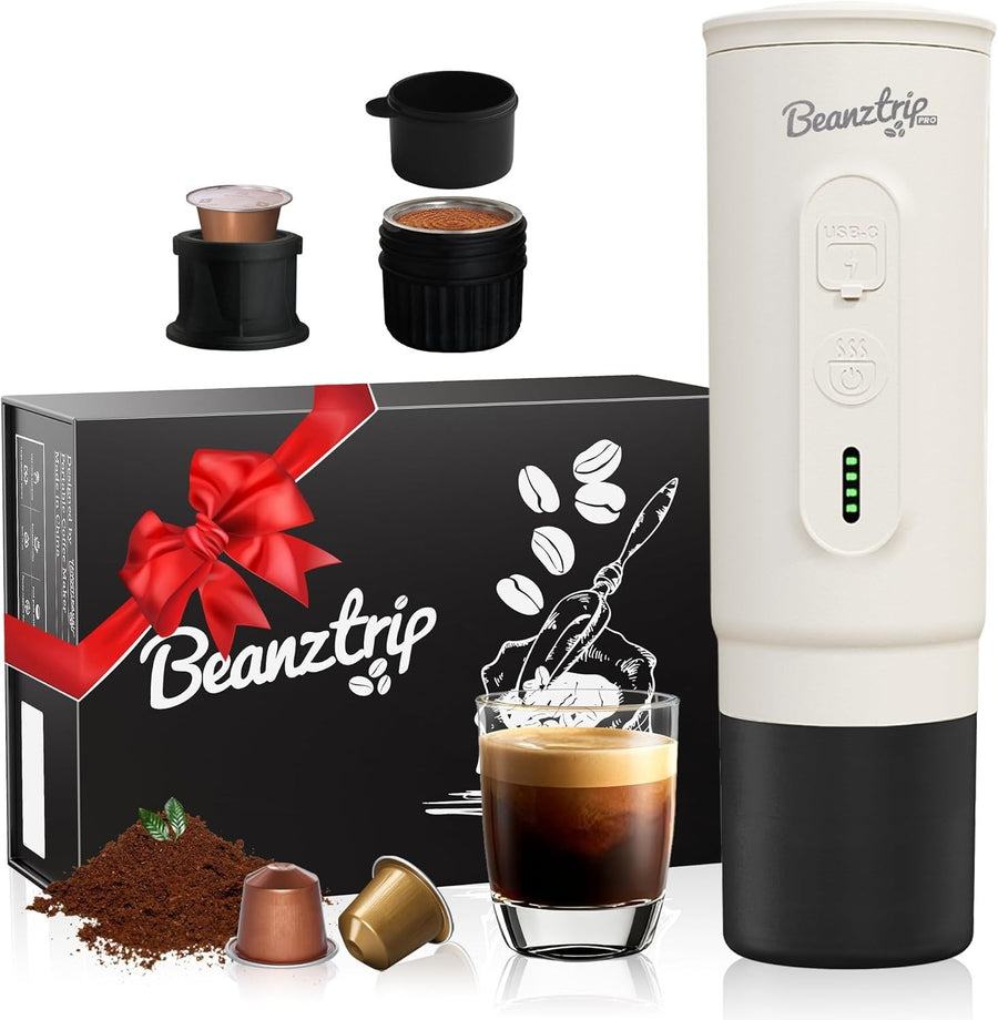 20-Bar Portable Espresso Maker | Travel Mini Coffee Machine | USB Rechargeable