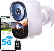 2K Wireless Security Camera Outdoor 64GB SD Card Color Night Vision