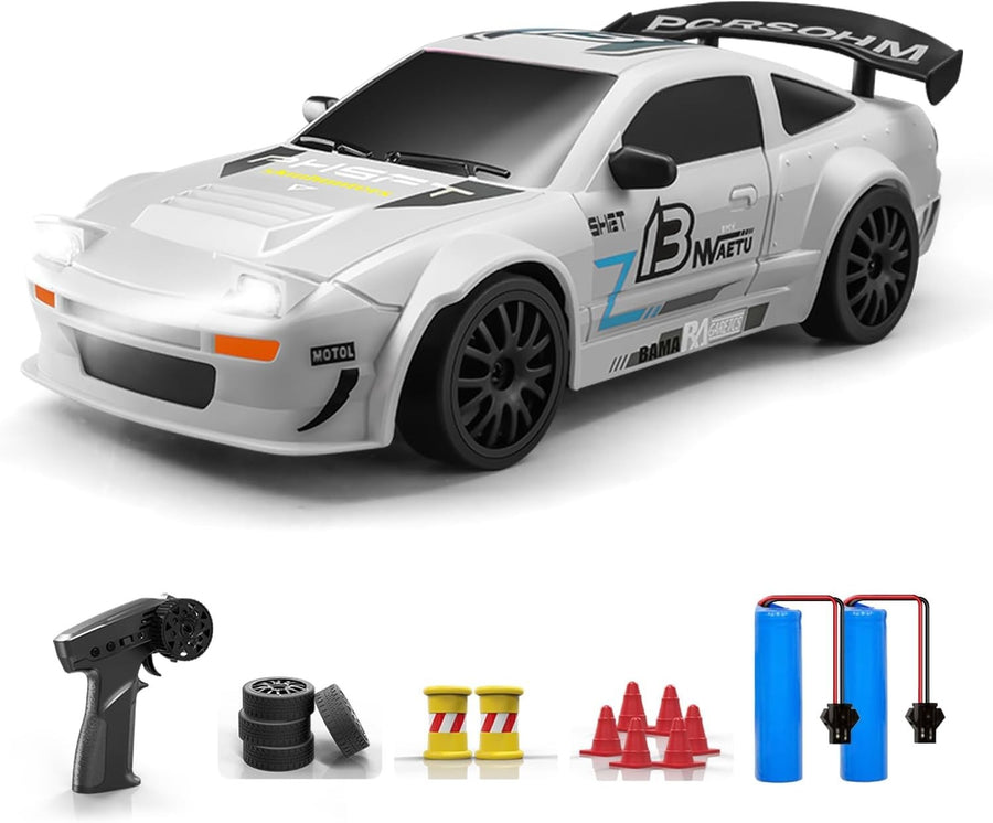 1:24 RC Drift Car 20KM/H – 4WD High-Speed Remote Control Toy with LED Lights
