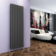 Vertical Anthracite Radiator Double Panel 1800x608mm Modern Designer