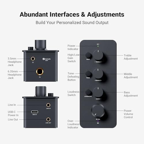 SK01 Headphone Amp EQ Bass Treble Portable Class A