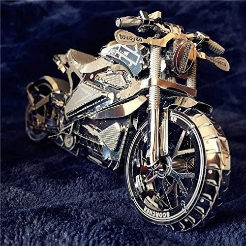 3D Metal Motorcycle Puzzle Kit – DIY Stainless Steel, No Glue Needed