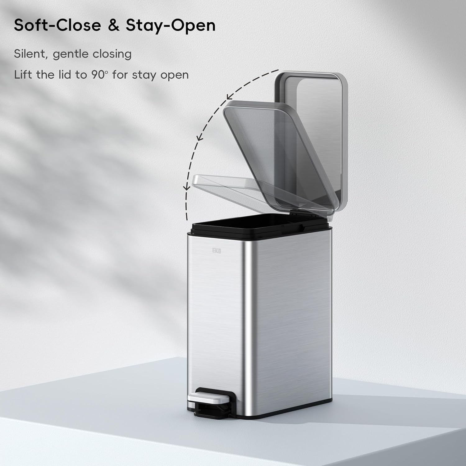 10L Slim Stainless Steel Pedal Bin – Fingerprint-Resistant Trash Can