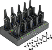 Professional Walkie Talkies 10 Pack PMR446 VOX USB-C w/ 10 Way Charger