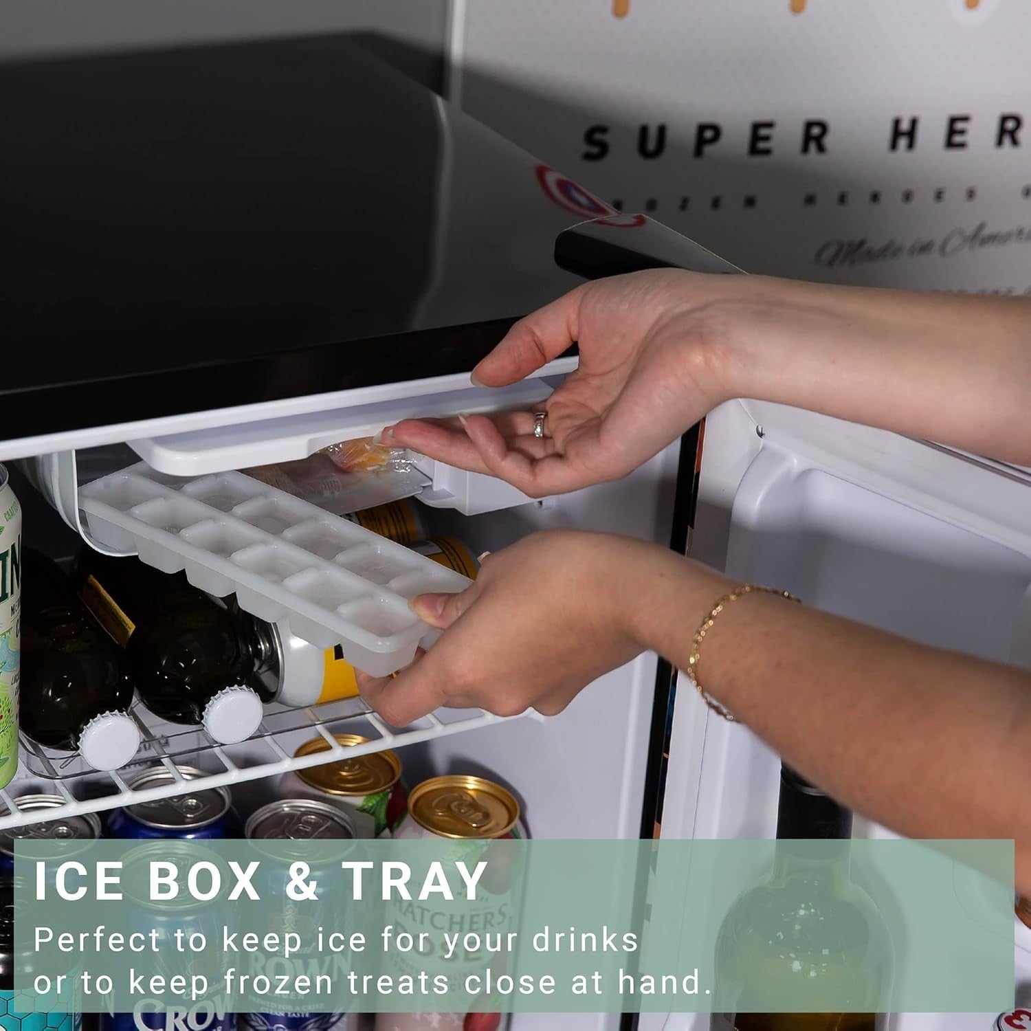 45L Mini Fridge Amp Speaker Design Countertop Drinks Cooler Ice Box