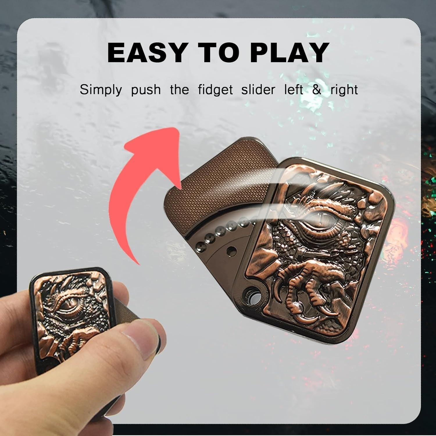 Copper Fidget Slider Metal EDC Stress Relief Executive Desk Toy