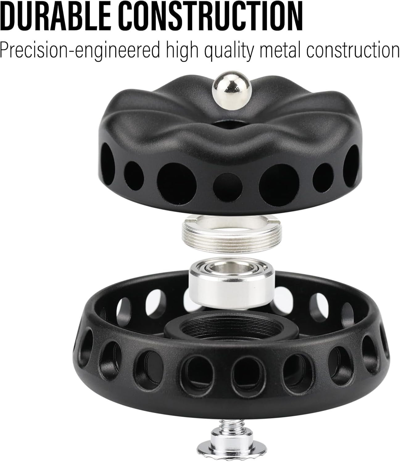 Black Flower Metal Fidget Spinner Silent DIY Coin Top Slider