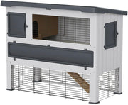 Large Outdoor Rabbit Hutch 2 Storey Weatherproof Small Animal House
