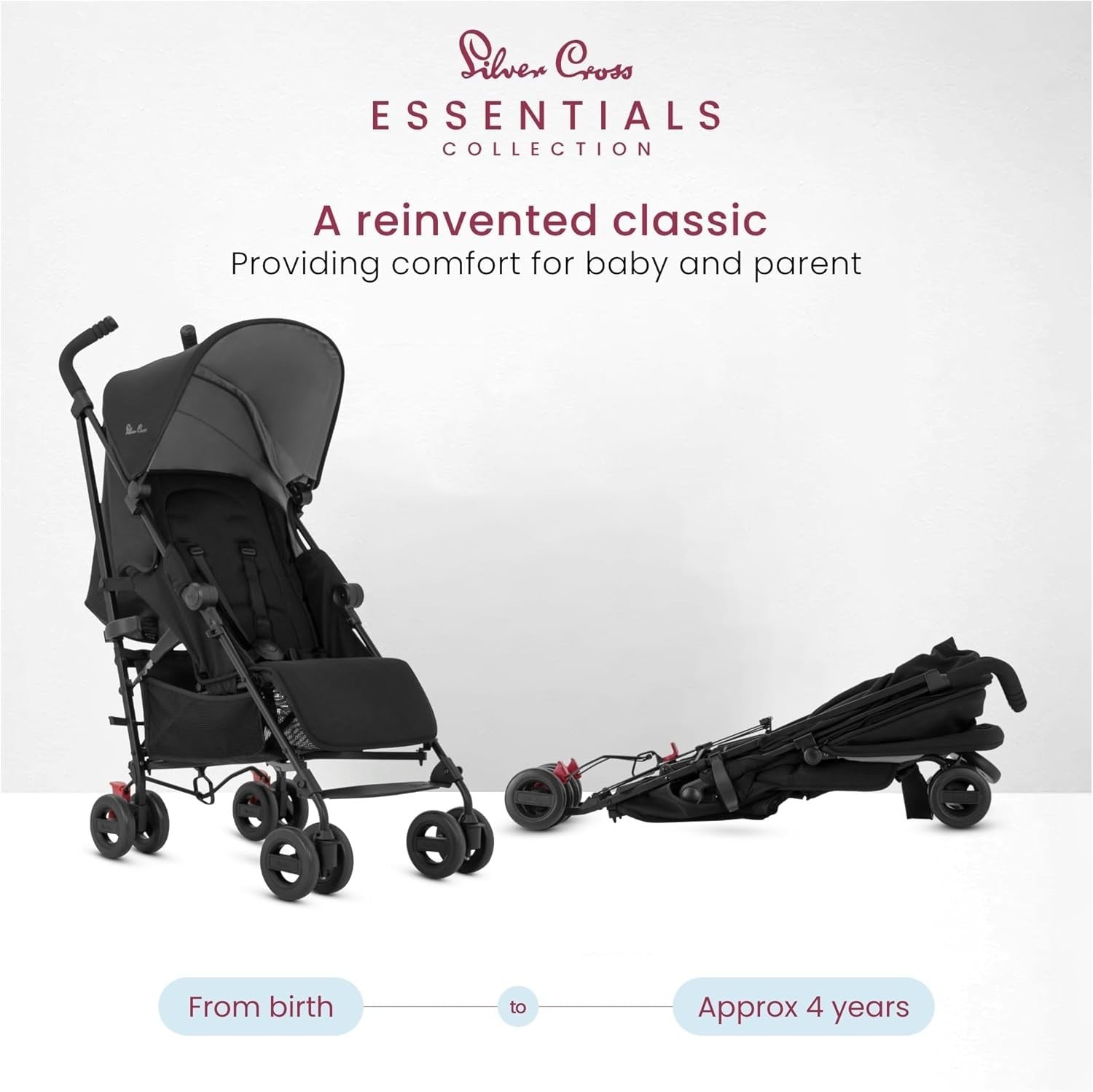 Lightweight Travel Pushchair Umbrella Fold Buggy Lie Flat Newborn–4Y