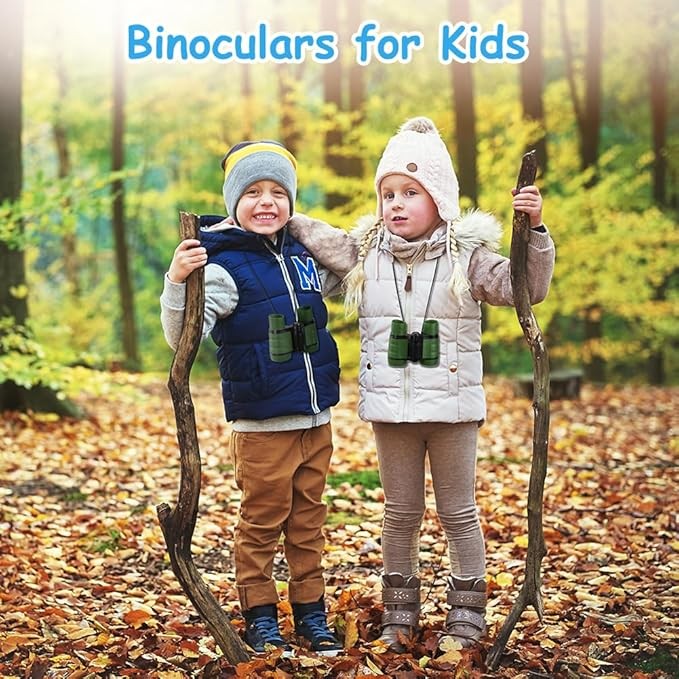 Kids 4x30 Binoculars Outdoor Toys | Shockproof Learning Set for 3–12 Years