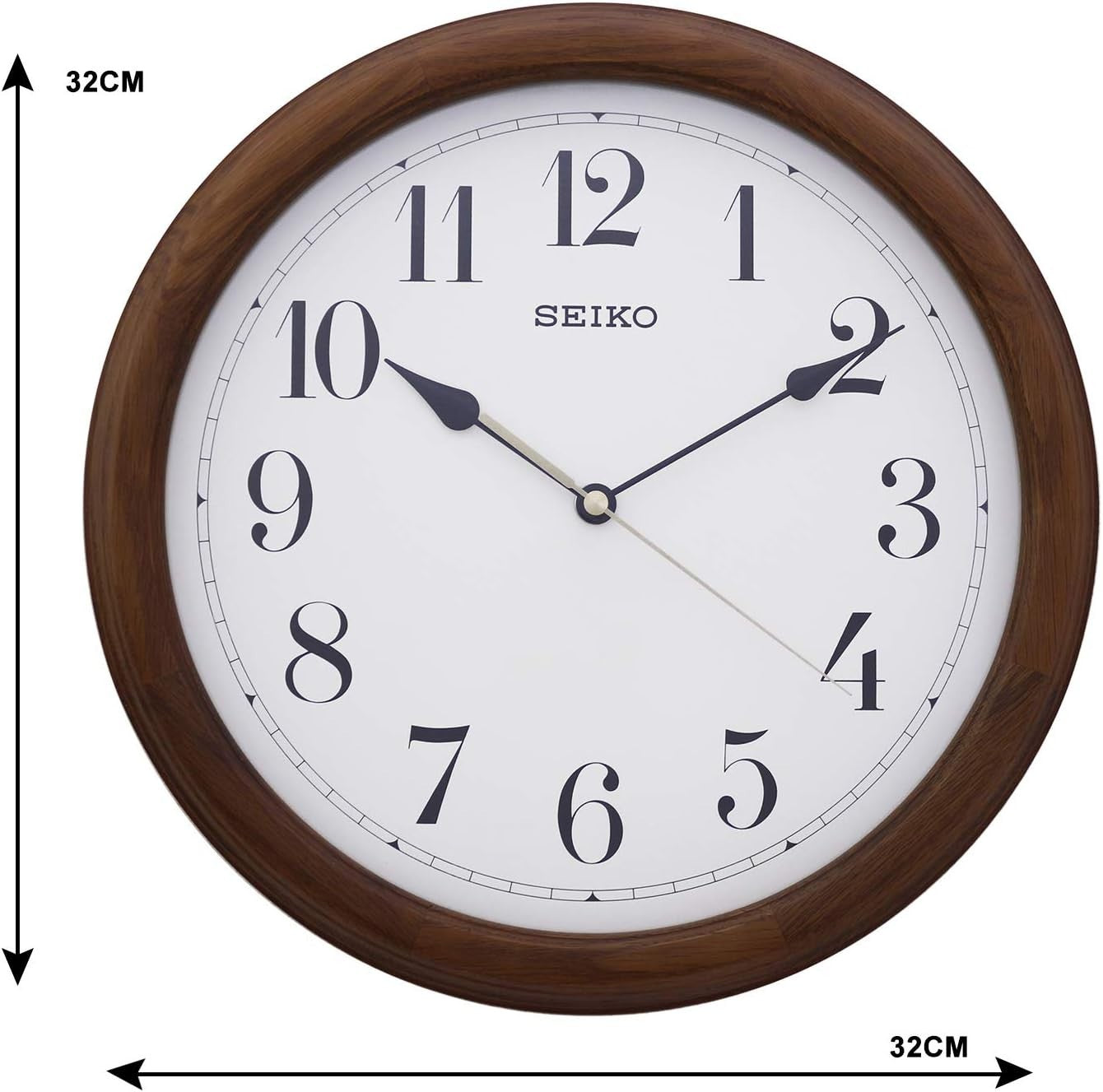 Oversized Modern Black & White Silent Quartz Wall Clock 80cm Living Room