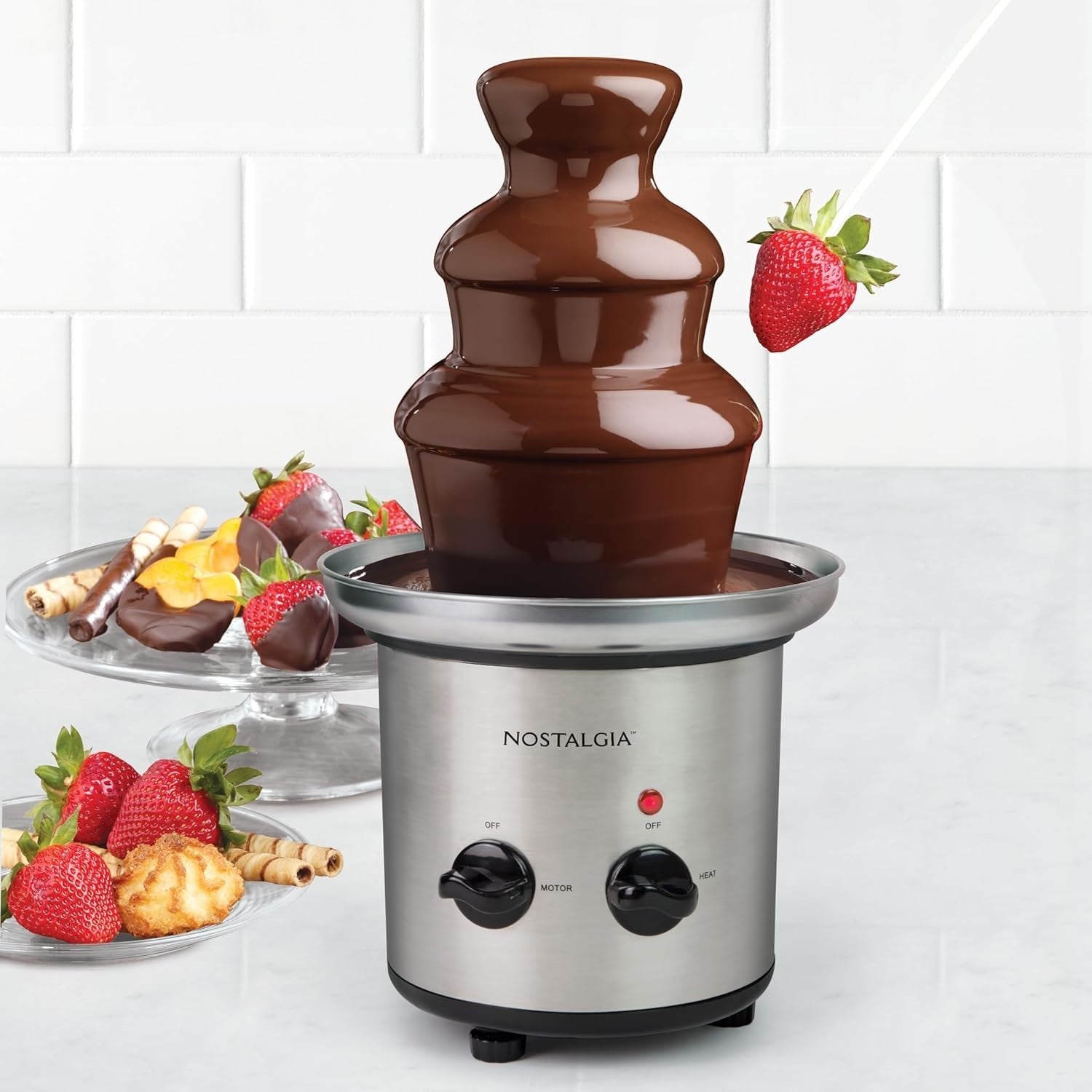 3 Tier Chocolate Fountain Machine Electric Fondue Stainless Steel