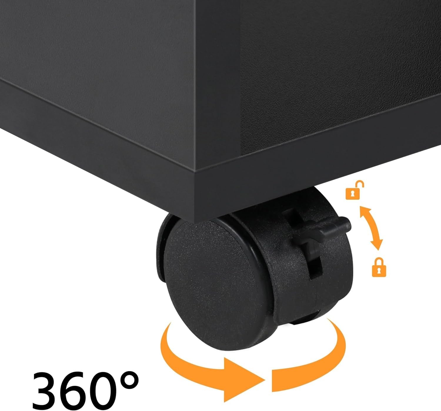 Compact Computer Desk on Wheels with Keyboard Tray Storage Shelves Small Office