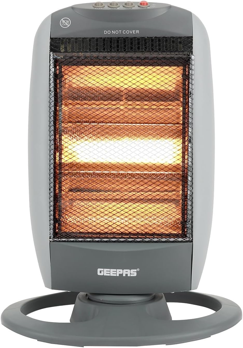 Portable 1200W Halogen Heater with Oscillation & 3 Heat Settings – Instant Home