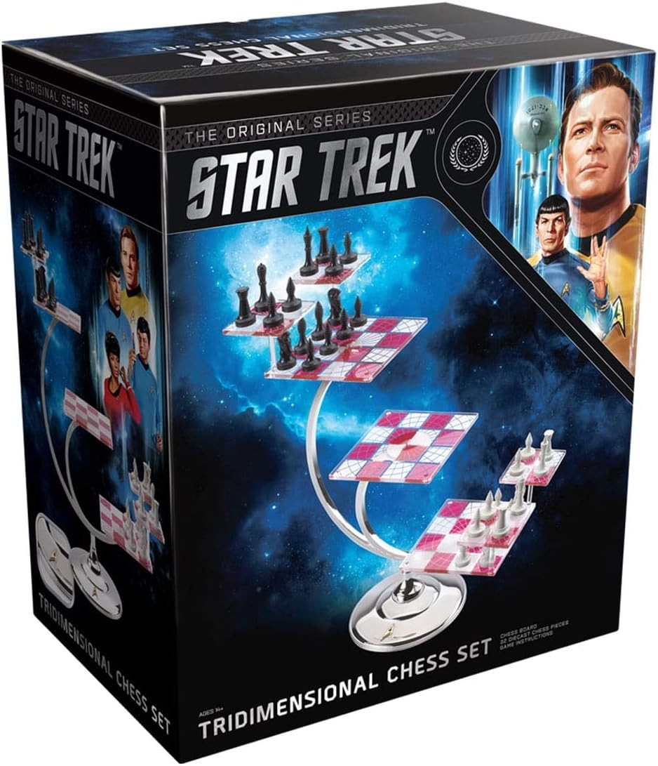 Star Trek Tri-Dimensional Chess Set – 3D Display Board & 32 Pieces Gift