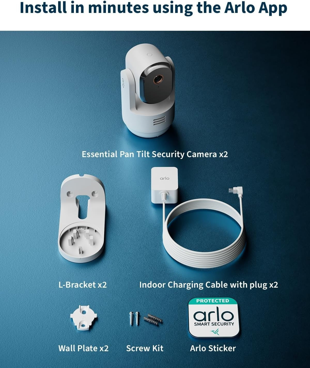 360° PTZ Indoor Security Camera HD Night Vision Motion Sound Alert