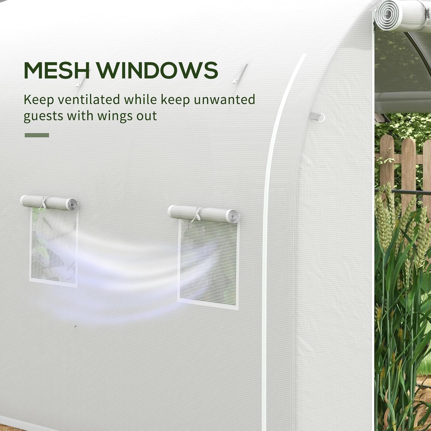 Heavy Duty Polytunnel Greenhouse | Reinforced PE Cover | Galvanised Steel Frame