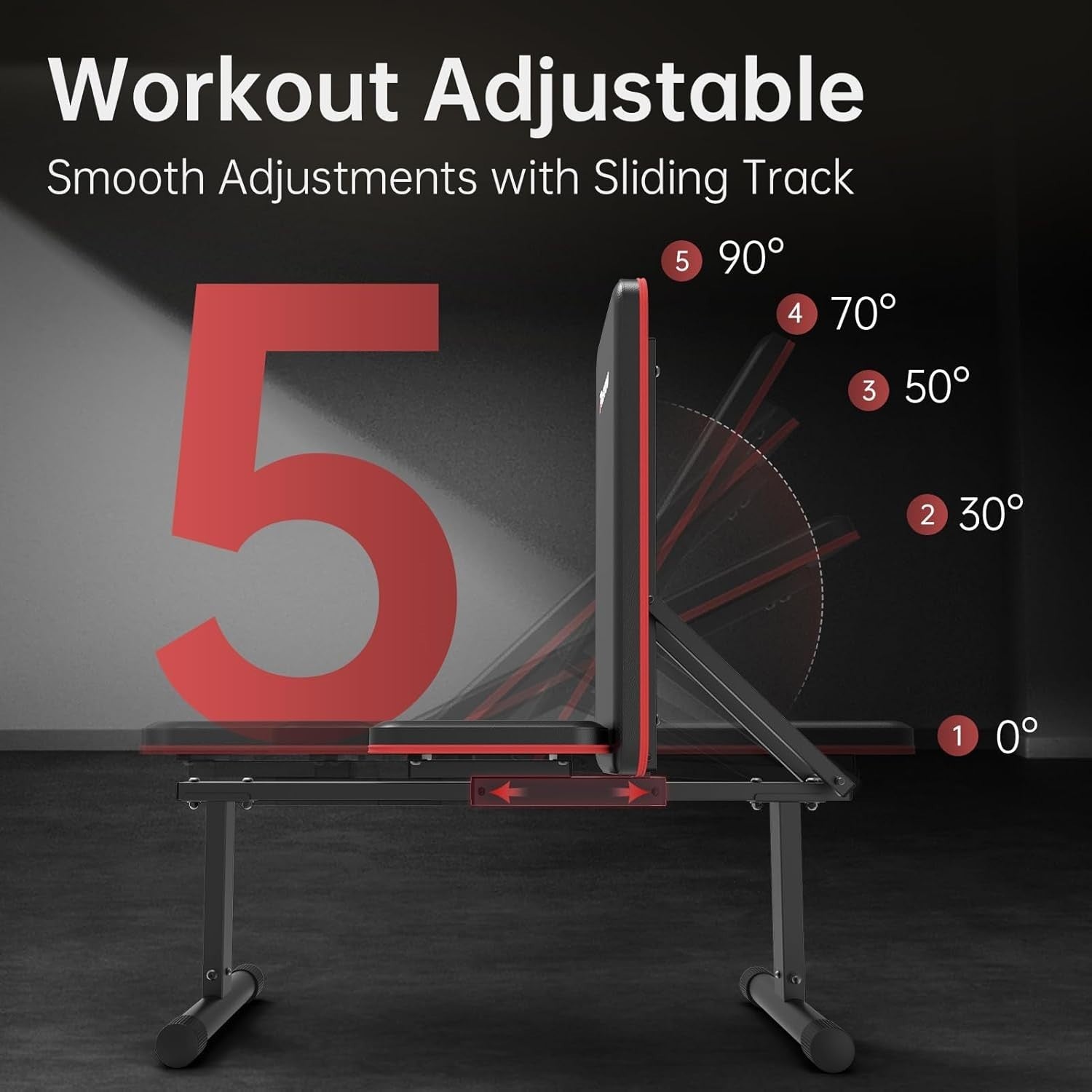 Adjustable Weight Bench Flat Incline 300kg Home Gym Workout