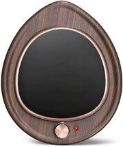 Coffee Mug Warmer 2 Temp Desk Cup Heater Plate Wood Grain