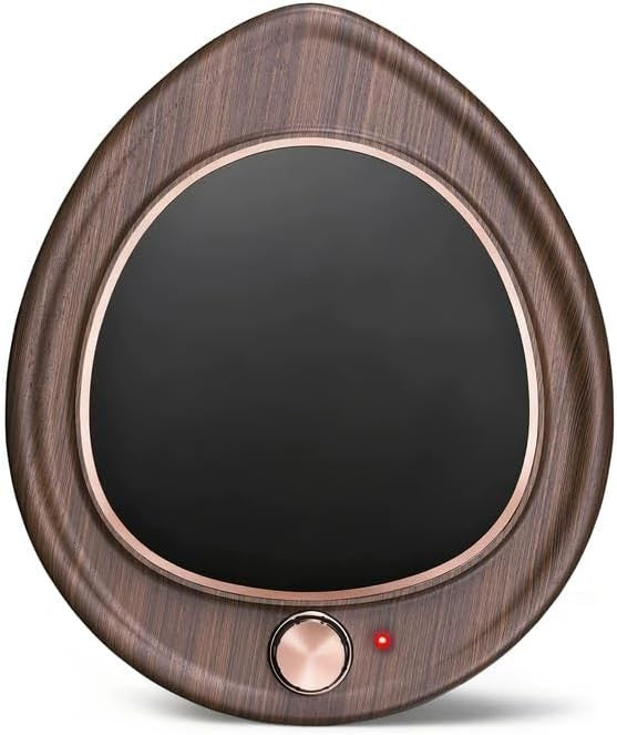 Coffee Mug Warmer 2 Temp Desk Cup Heater Plate Wood Grain