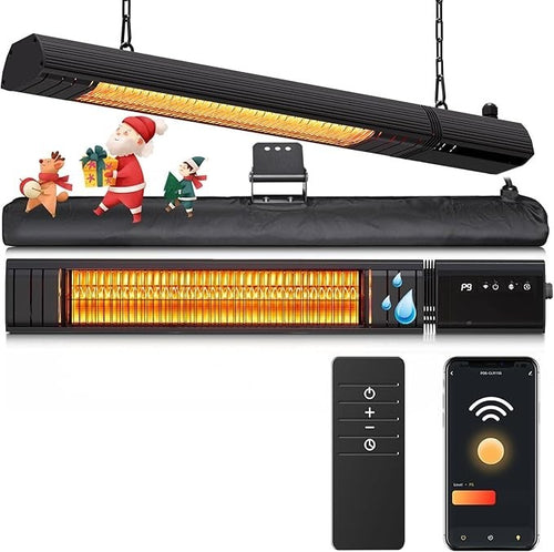 Wall Mounted Patio Heater 2000W Infrared Outdoor Indoor Fast Heating Remote