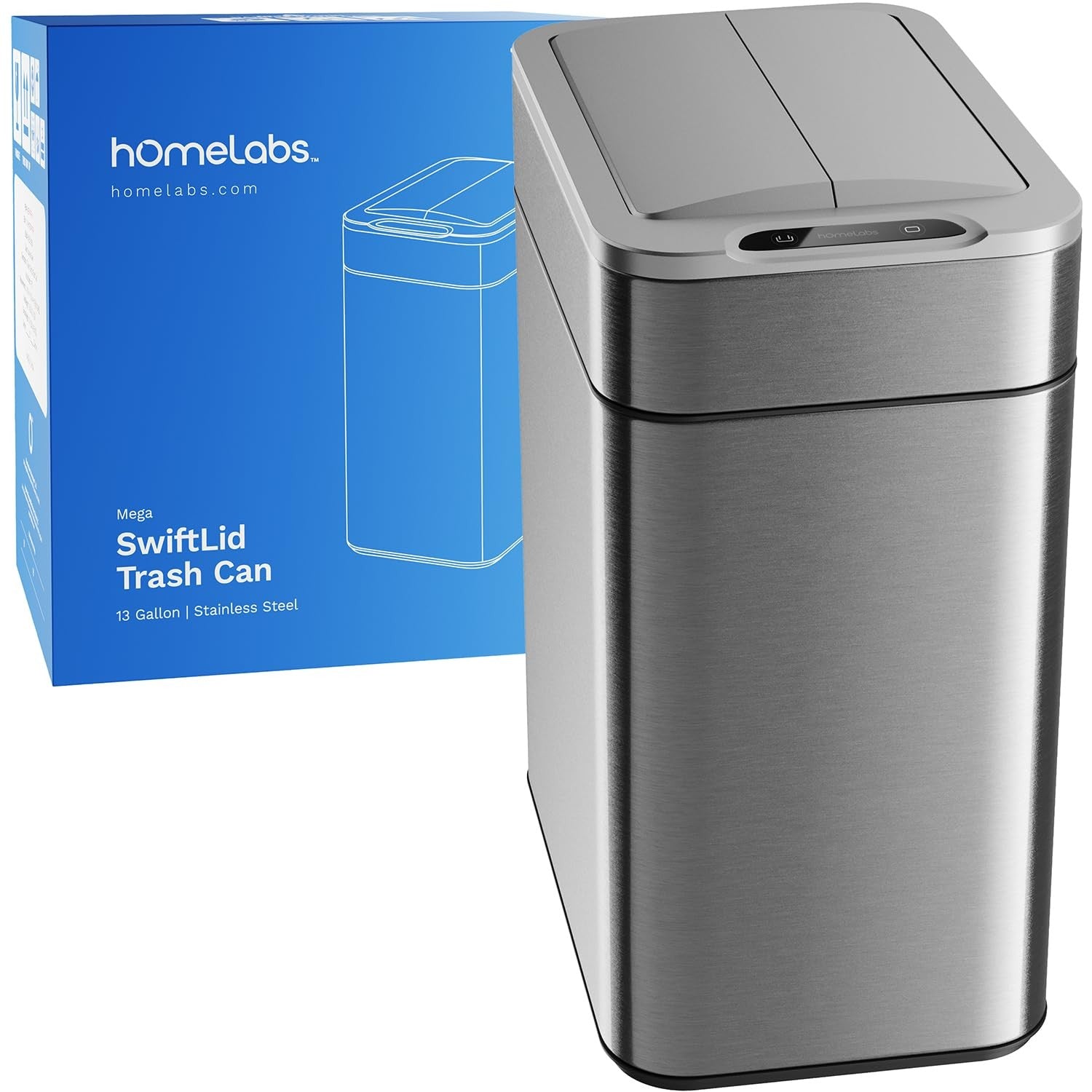 49L Touchless Kitchen Bin Sensor Butterfly Lid Stainless Steel