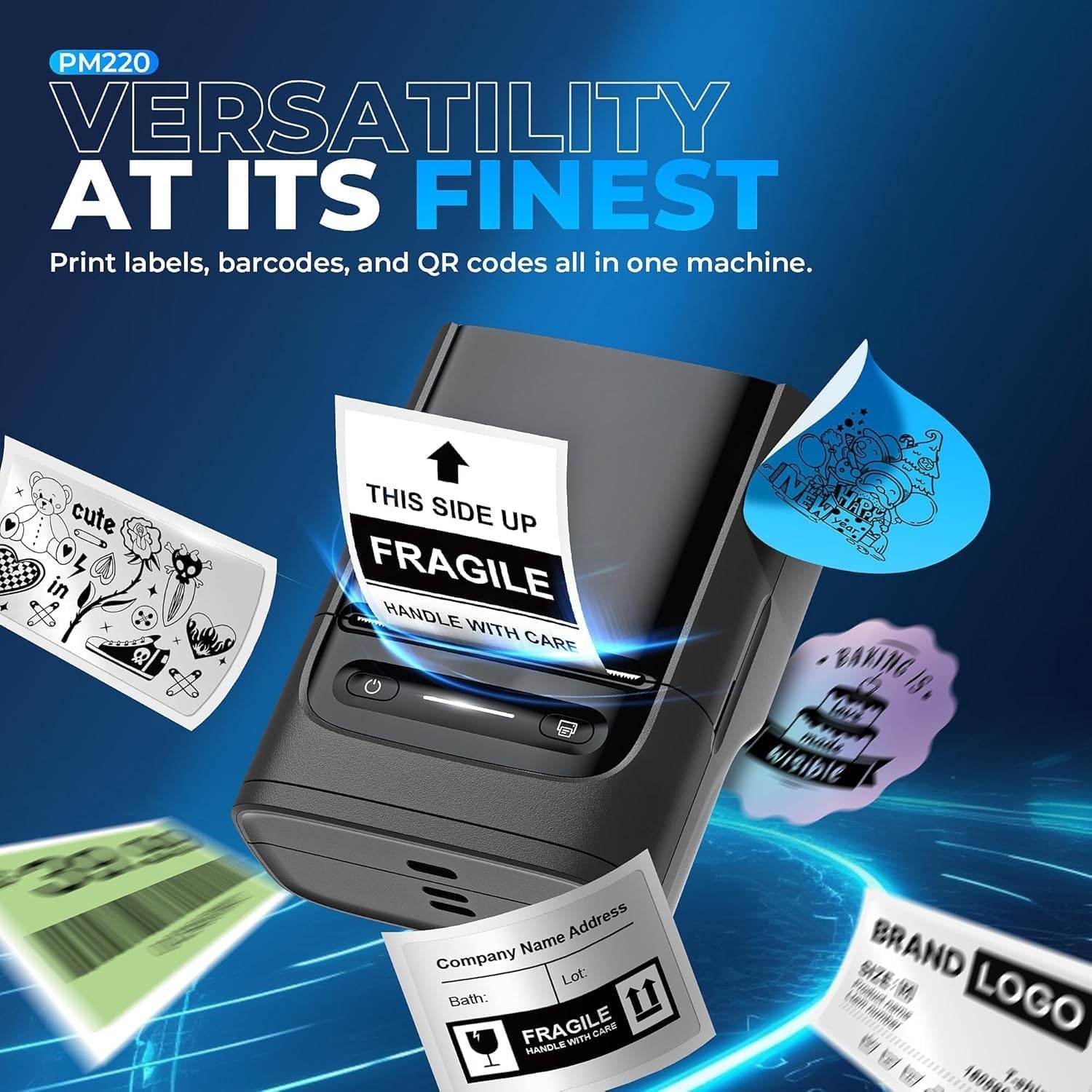 Bluetooth Thermal Label Printer Portable 40x30mm Sticker