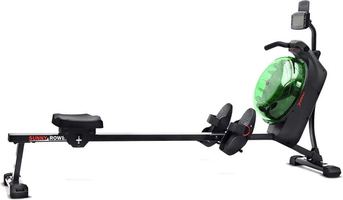 Dual Magnetic Water Rowing Machine Smart LCD App Long Rail Green Rower 120KG