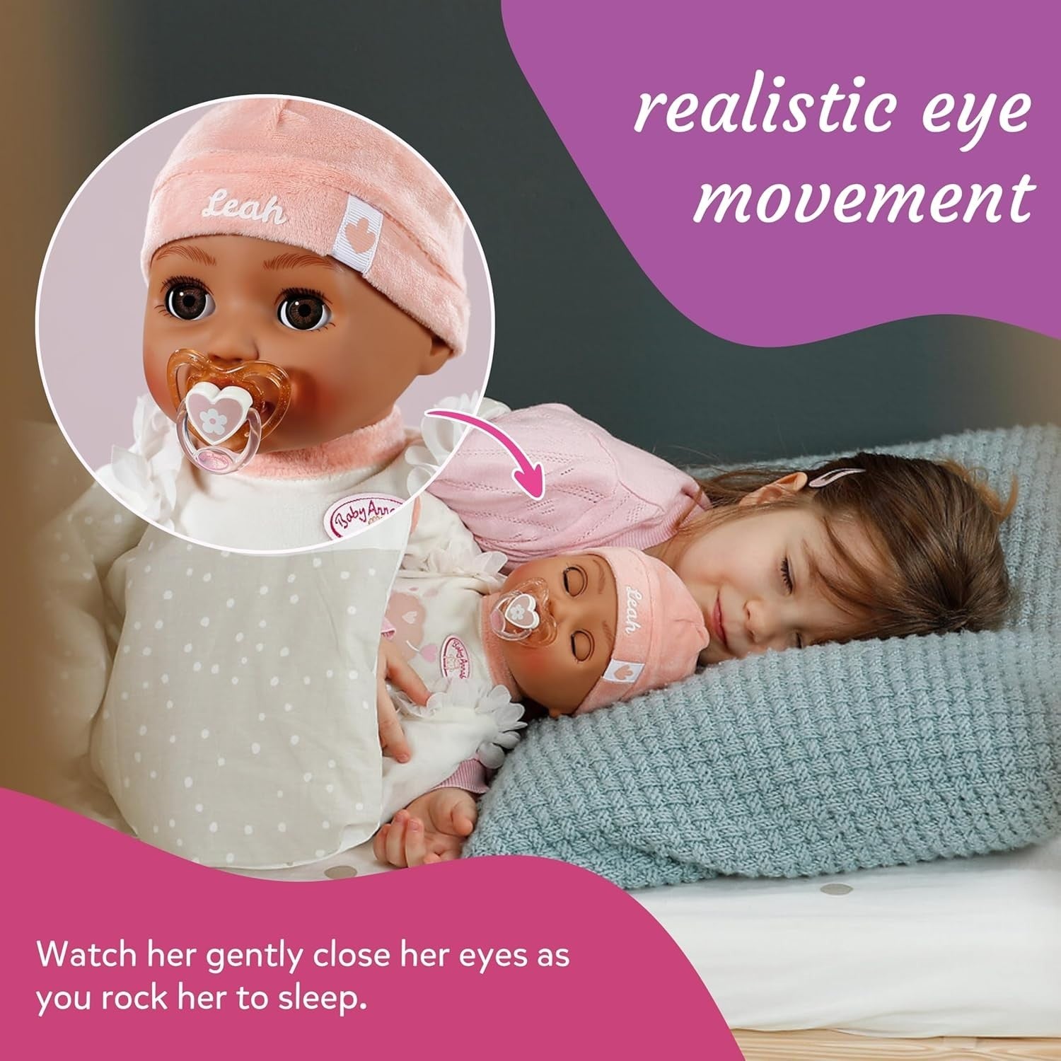 Interactive Baby Doll 43cm Soft Body Realistic Sounds Feeding Sleep Play