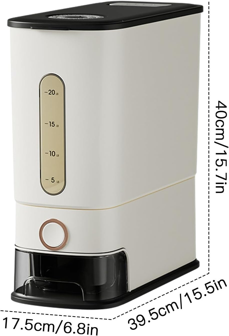 24L Rice Dispenser Waterproof Airtight Food Storage Container Bin