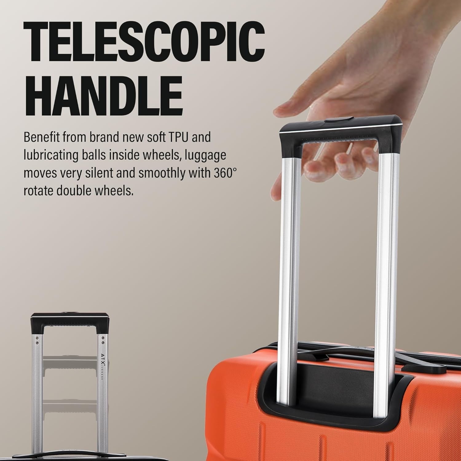 Medium Check In Suitcase ABS Hard Shell Lightweight 4 Spinner Wheels TSA