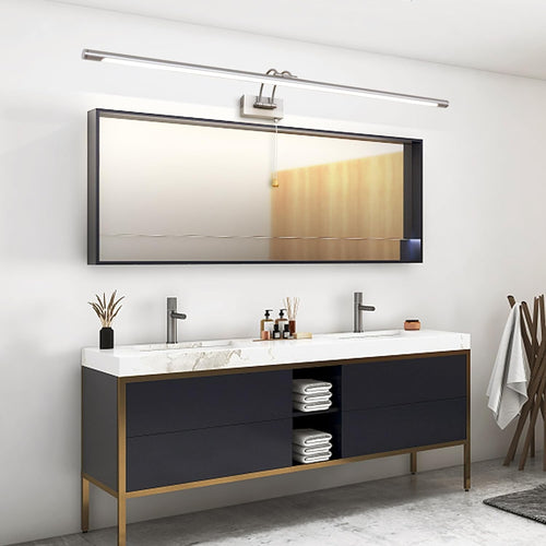 Adjustable LED Bathroom Vanity Wall Light 16W 90cm Nickel Sconce